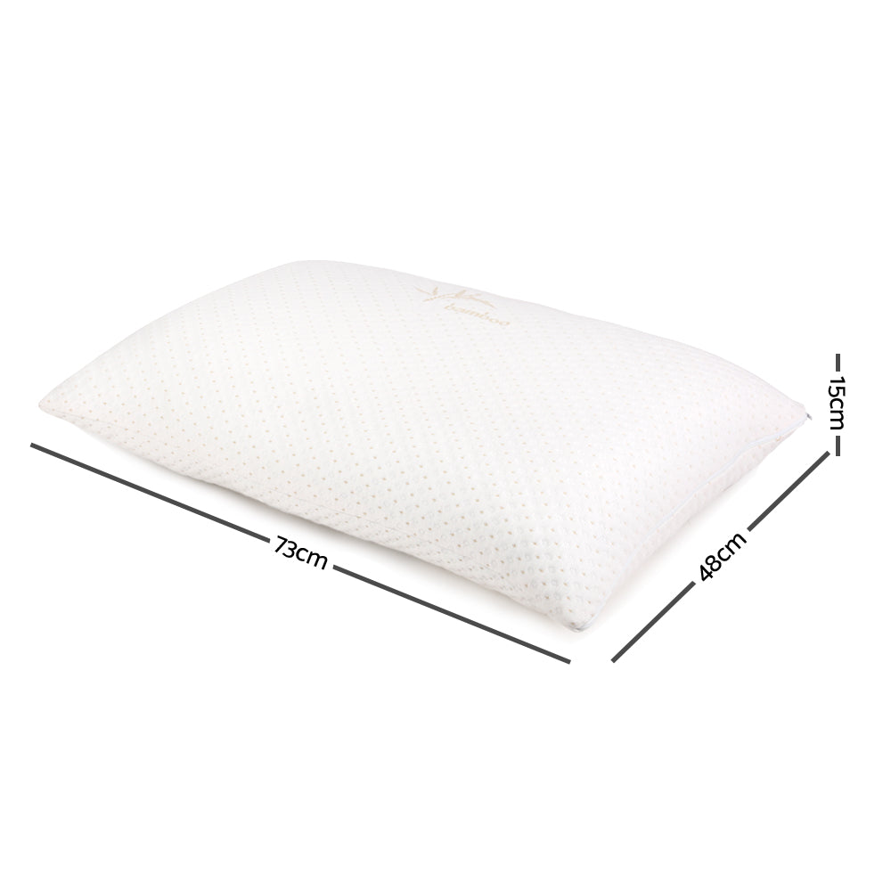 Giselle Bedding Set of 2 Single Bamboo Memory Foam Pillow Tristar Online