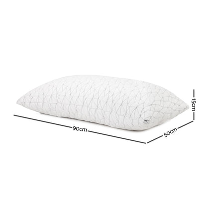 Giselle Bedding Set of 2 Rayon King Memory Foam Pillow Tristar Online