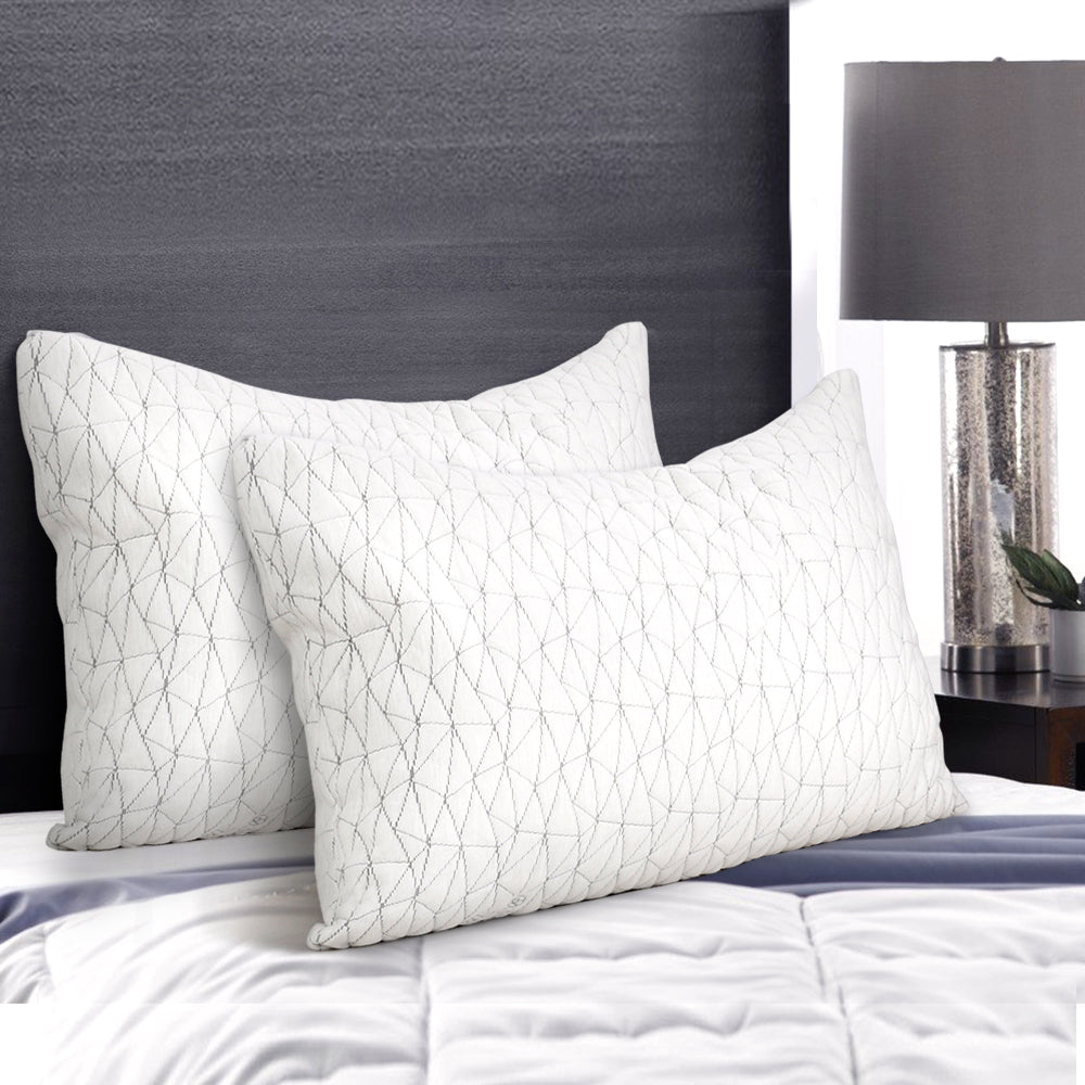Giselle Bedding Set of 2 Rayon King Memory Foam Pillow Tristar Online