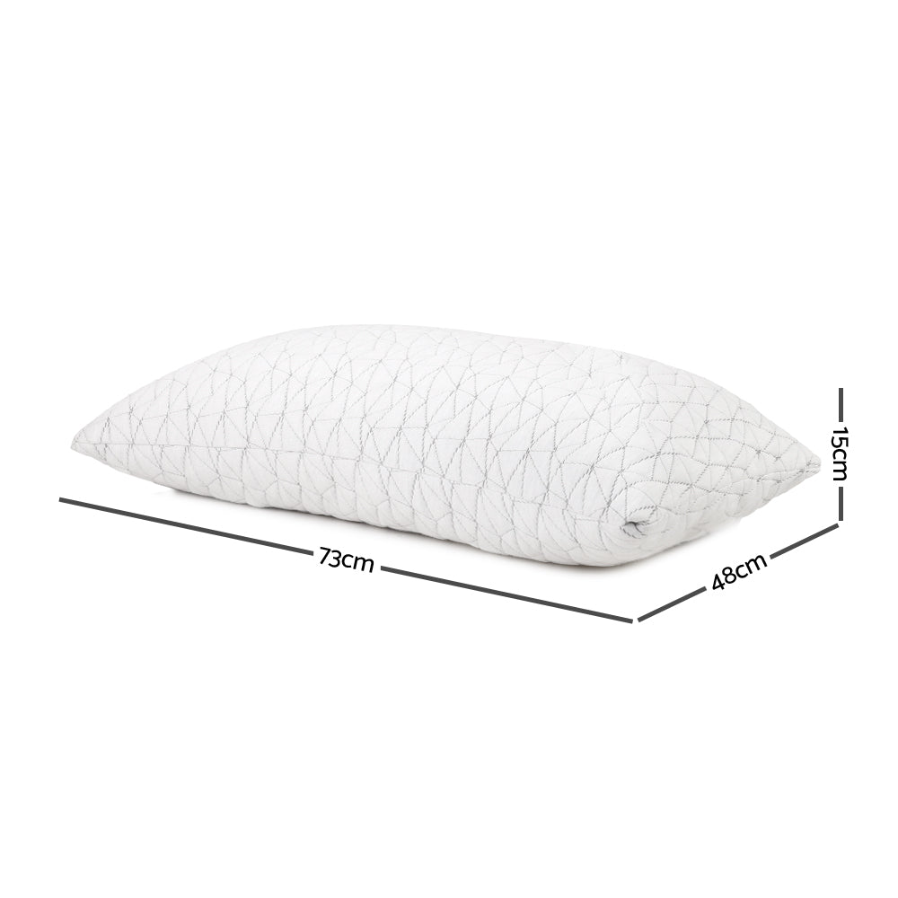 Giselle Bedding Set of 2 Rayon Single Memory Foam Pillow Tristar Online