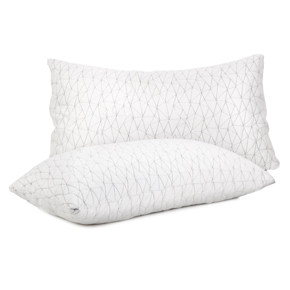 Giselle Bedding Set of 2 Rayon Single Memory Foam Pillow Tristar Online