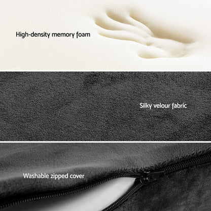 Giselle Bedding Seat Cushion Memory Foam Pillow Back Pain Relief Chair Pad Black Tristar Online