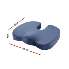Giselle Bedding Seat Cushion Memory Foam Pillow Back Pain Relief Chair Pad Blue Tristar Online