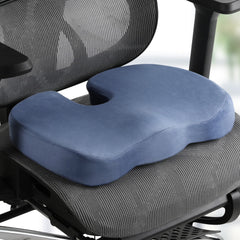 Giselle Bedding Seat Cushion Memory Foam Pillow Back Pain Relief Chair Pad Blue Tristar Online