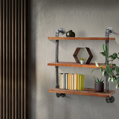 Artiss Display Shelves Wall Brackets Bookshelf Industrial DIY Pipe Shelf Rustic Tristar Online