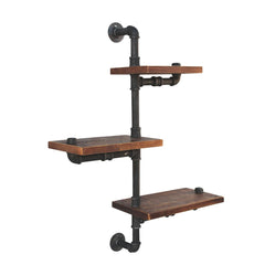 Artiss Display Shelves Bookshelf Pipe Shelf Rustic Industrial Floating Wall Shelves DIY Brackets Tristar Online