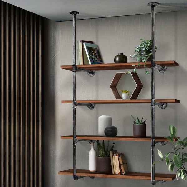 Artiss DIY Metal Ceiling Pipe Shelf Brackets Tristar Online