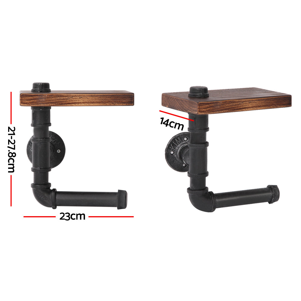 Artiss 1X Wall Shelves Paper Holder Industrial Pipe Shelf DIY Vintage Brackets Tristar Online