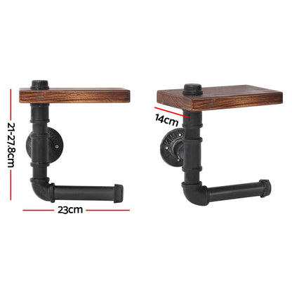 Artiss 1X Wall Shelves Paper Holder Industrial Pipe Shelf DIY Vintage Brackets Tristar Online