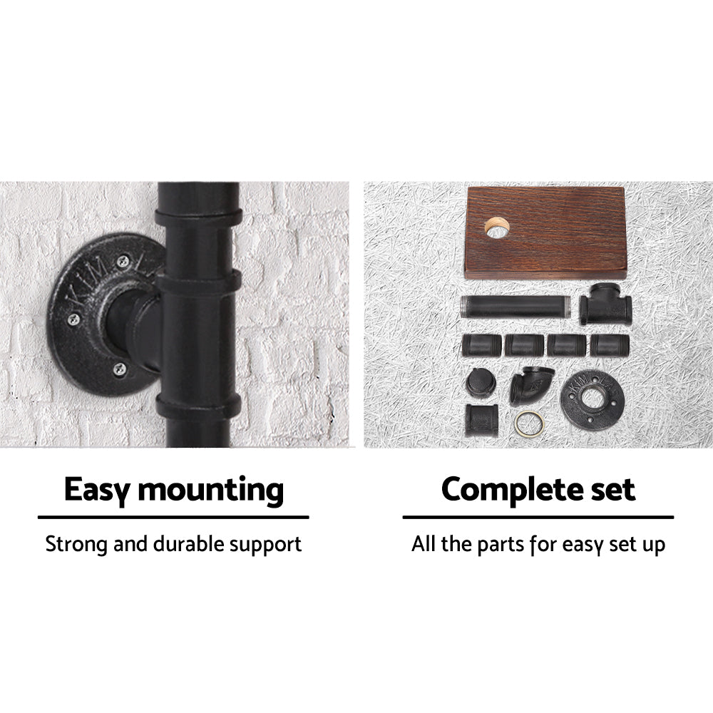 Artiss 1X Wall Shelves Paper Holder Industrial Pipe Shelf DIY Vintage Brackets Tristar Online