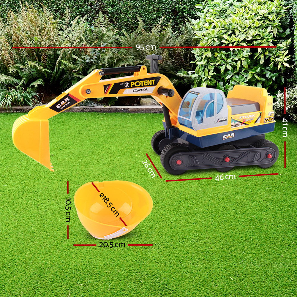 Keezi Kids Ride On Excavator - Yellow Tristar Online
