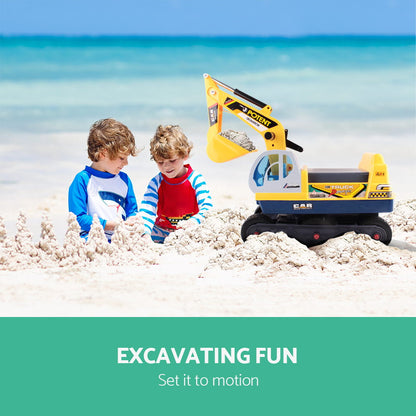 Keezi Kids Ride On Excavator - Yellow Tristar Online