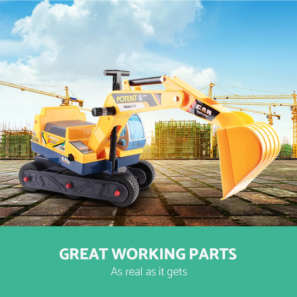 Keezi Kids Ride On Excavator - Yellow Tristar Online
