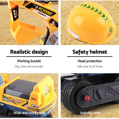 Keezi Kids Ride On Excavator - Yellow Tristar Online