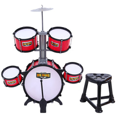 Keezi Kids 7 Drum Set Junior Drums Kit Musical Play Toys Childrens Mini Big Band Tristar Online