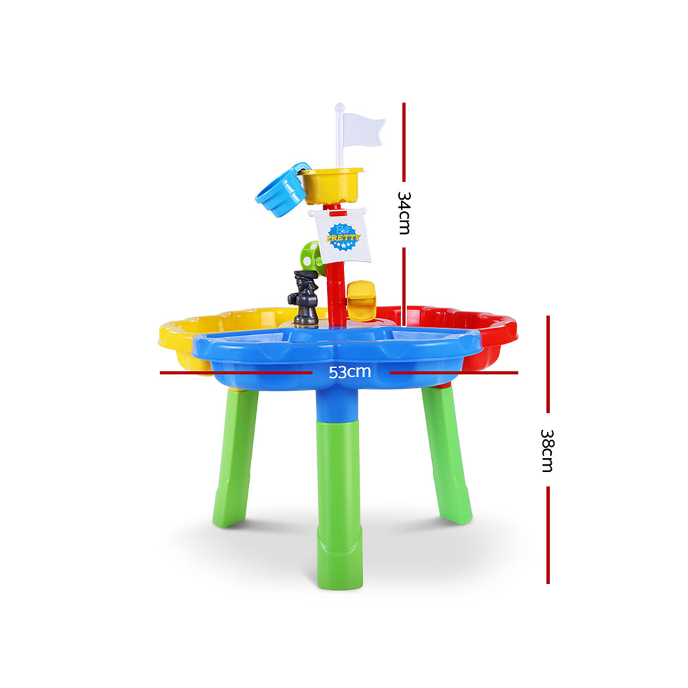 Keezi Kids Beach Sand and Water Sandpit Outdoor Table Childrens Bath Toys Tristar Online
