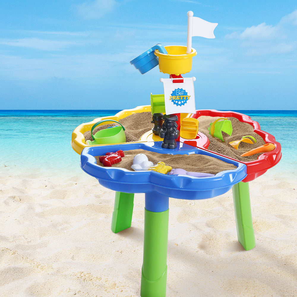 Keezi Kids Beach Sand and Water Sandpit Outdoor Table Childrens Bath Toys Tristar Online