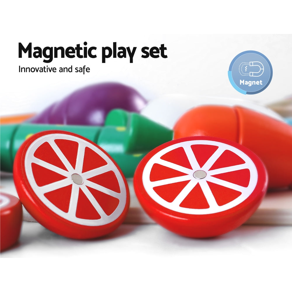 Keezi Kids Pretend Play Food Kitchen Wooden Toys Childrens Cooking Utensils Food Tristar Online