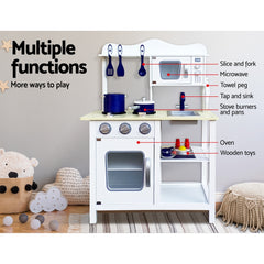 Keezi 18 Piece Kids Kitchen Play Set - White Tristar Online