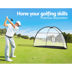 Everfit 3.5M Golf Practice Net Portable Training Aid Driving Target Mat Soccer Tristar Online