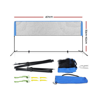 Everfit Portable Sports Net Stand Badminton Volleyball Tennis Soccer 4m 4ft Blue Tristar Online