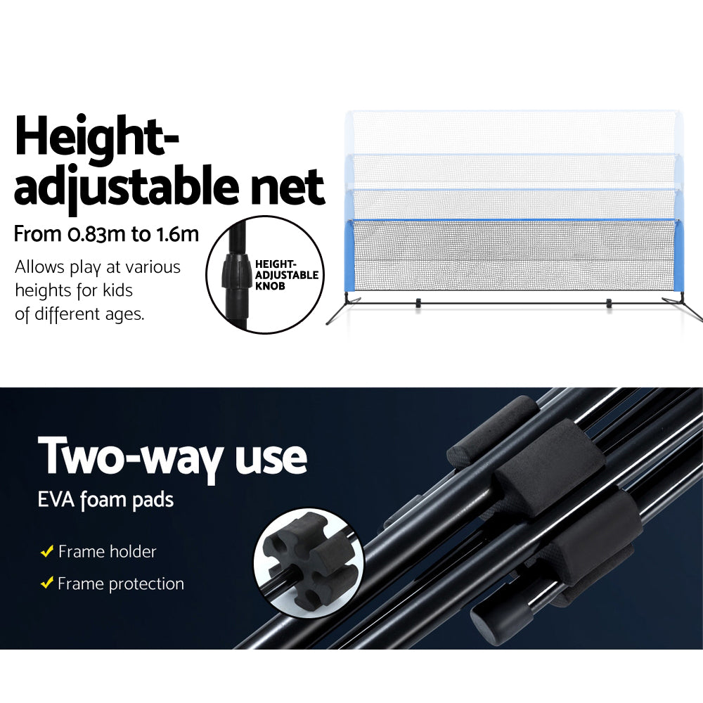 Everfit Portable Sports Net Stand Badminton Volleyball Tennis Soccer 4m 4ft Blue Tristar Online