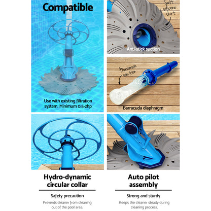 Aquabuddy Pool Cleaner Automatic 10m Swimming Pool Suction Hose Auto Tristar Online