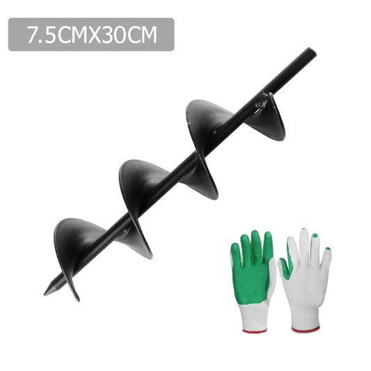 GIANTZ Power Garden Auger Small Earth Planter 75 X 300MM Black Tristar Online