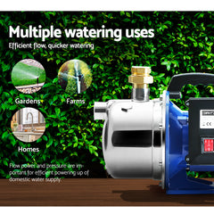 Giantz Water Pump High Pressure 1100W Stage Jet Rain Tank Pond Garden Irrigation Tristar Online