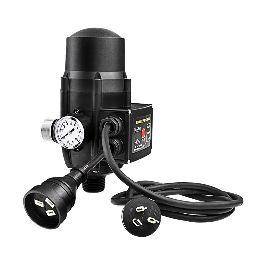 Giantz Adjustable Automatic Electronic Water Pump Controller - Black Tristar Online