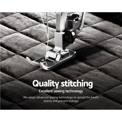 Giselle Bedding Faux Mink Quilt Single Size Charcoal Tristar Online