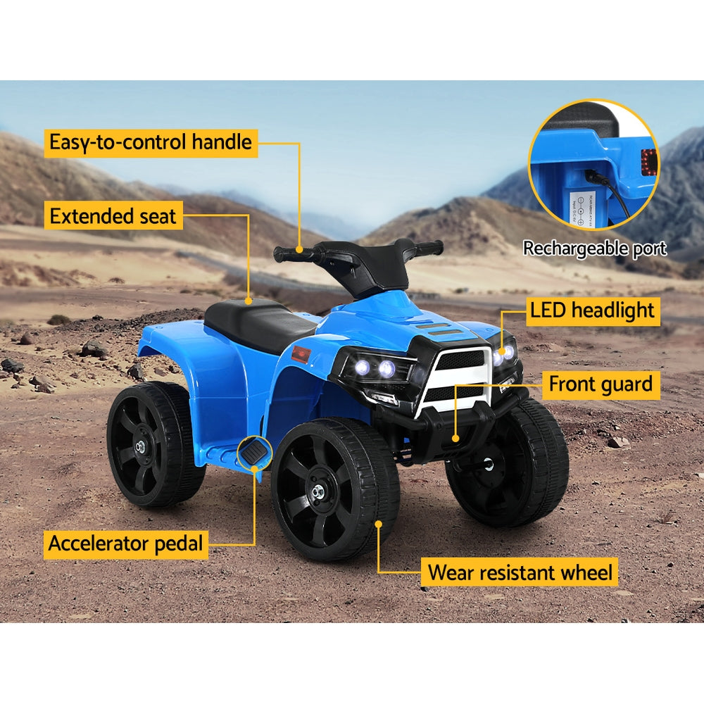 Rigo Kids Ride On ATV Quad Motorbike Car 4 Wheeler Electric Toys Battery Blue Tristar Online