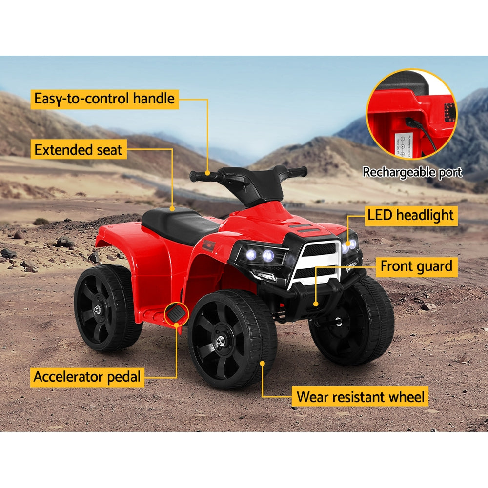 Rigo Kids Ride On ATV Quad Motorbike Car 4 Wheeler Electric Toys Battery Red Tristar Online