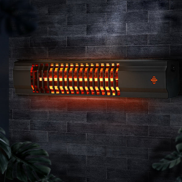 Devanti Electric Strip Heater Infrared Radiant Heaters Reamote control 2000W Tristar Online