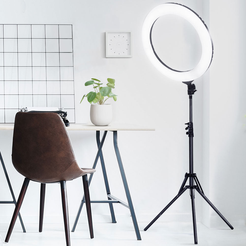 Embellir Ring Light 19" LED 5800LM Black Dimmable Diva With Stand Make Up Studio Video Tristar Online