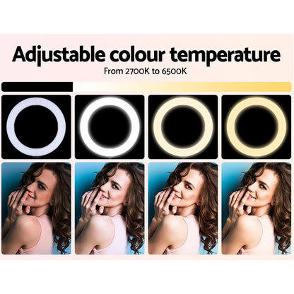 Embellir Ring Light 19" LED 6500K 5800LM Dimmable Diva With Stand Silver Tristar Online