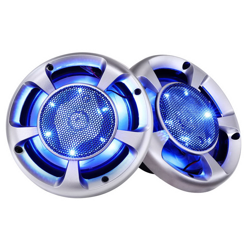 Giantz Set of 2 6.5inch LED Light Car Speakers Tristar Online