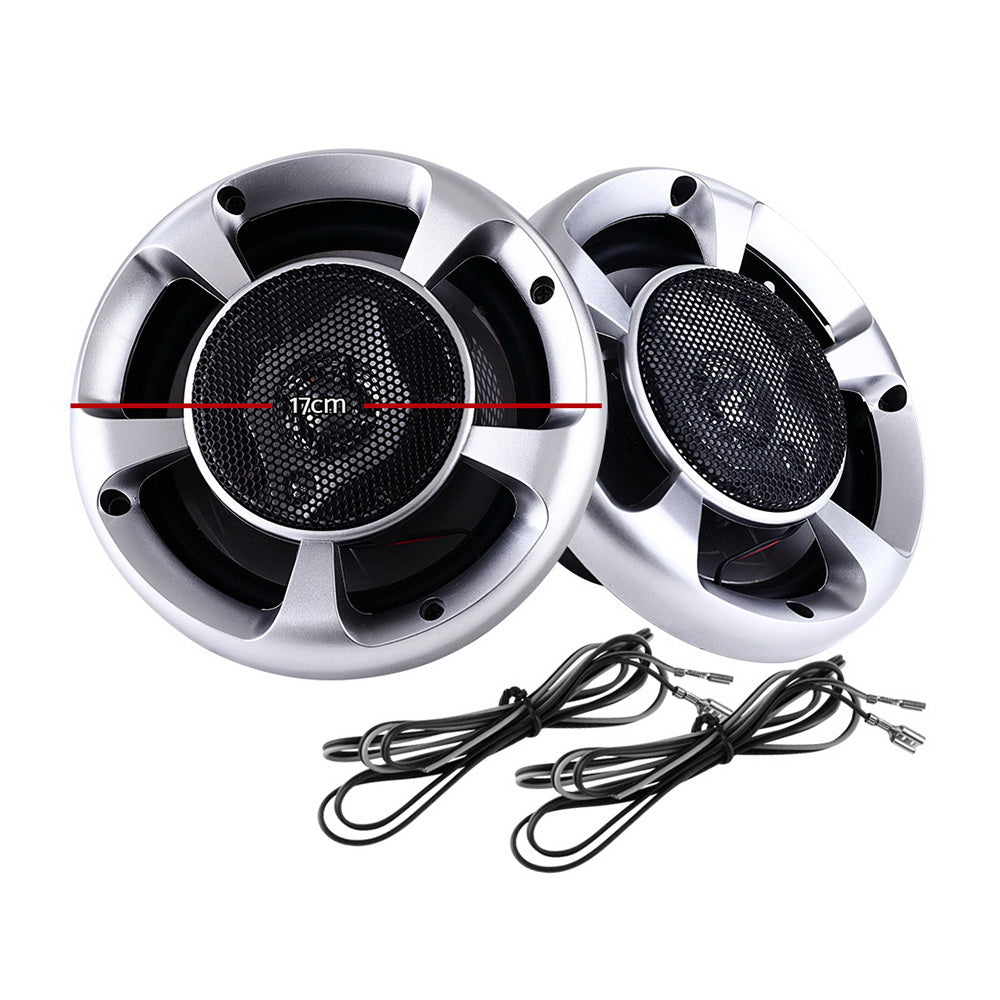 Giantz Set of 2 6.5inch LED Light Car Speakers Tristar Online