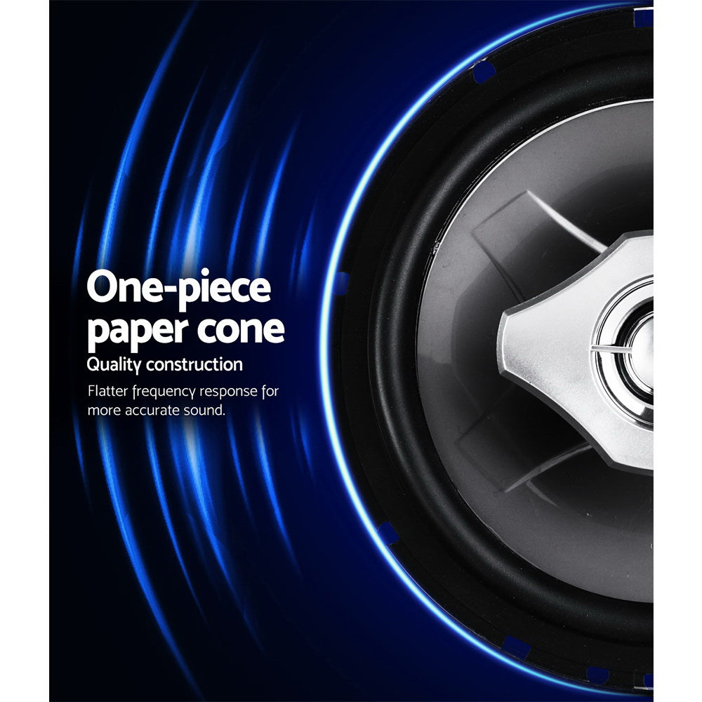 Giantz Set of 2 6.5inch LED Light Car Speakers Tristar Online