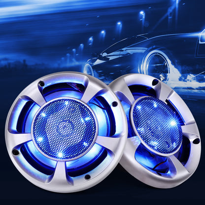 Giantz Set of 2 6.5inch LED Light Car Speakers Tristar Online