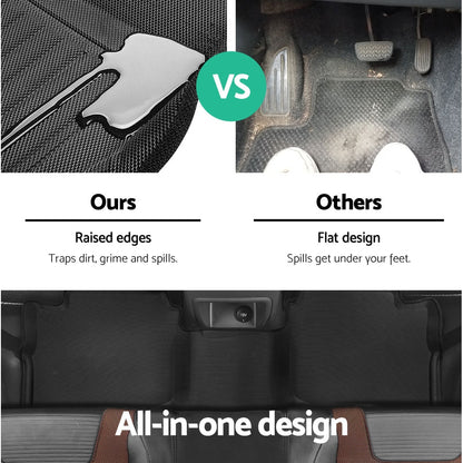 Weisshorn Car Floor Mats Rubber Fits Mazda BT50 Dual Crew Cab 2012-2021 3D BT-50 Tristar Online