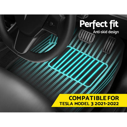 Weisshorn Car Rubber Floor Mats Front and Rear For Tesla Model 3 2021-2022 Tristar Online