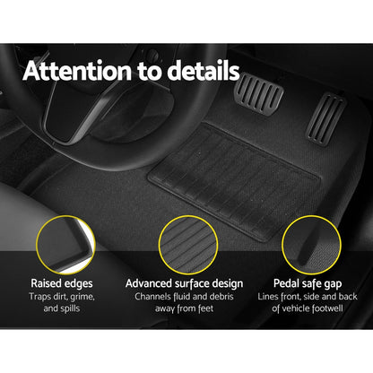 Weisshorn Car Rubber Floor Mats Front and Rear For Tesla Model 3 2021-2022 Tristar Online