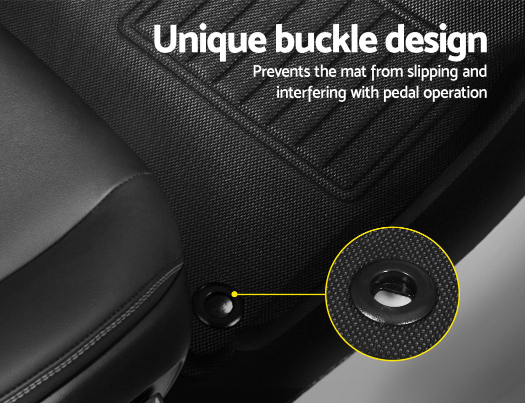 Weisshorn Car Rubber Floor Mats Compatible For Toyota Hilux Dual Cab 2015-2022 Tristar Online