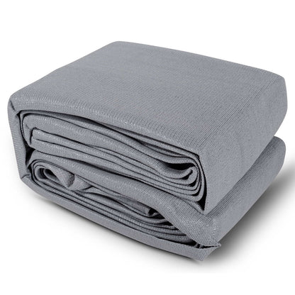 Instahut Sun Shade Sail Cloth Shadecloth Rectangle Canopy Grey 280gsm 3x3m Tristar Online