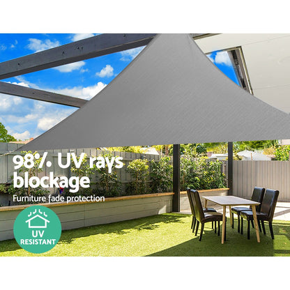 Instahut Sun Shade Sail Cloth Shadecloth Right Triangle Canopy 280gsm 3x3x4.3m Tristar Online