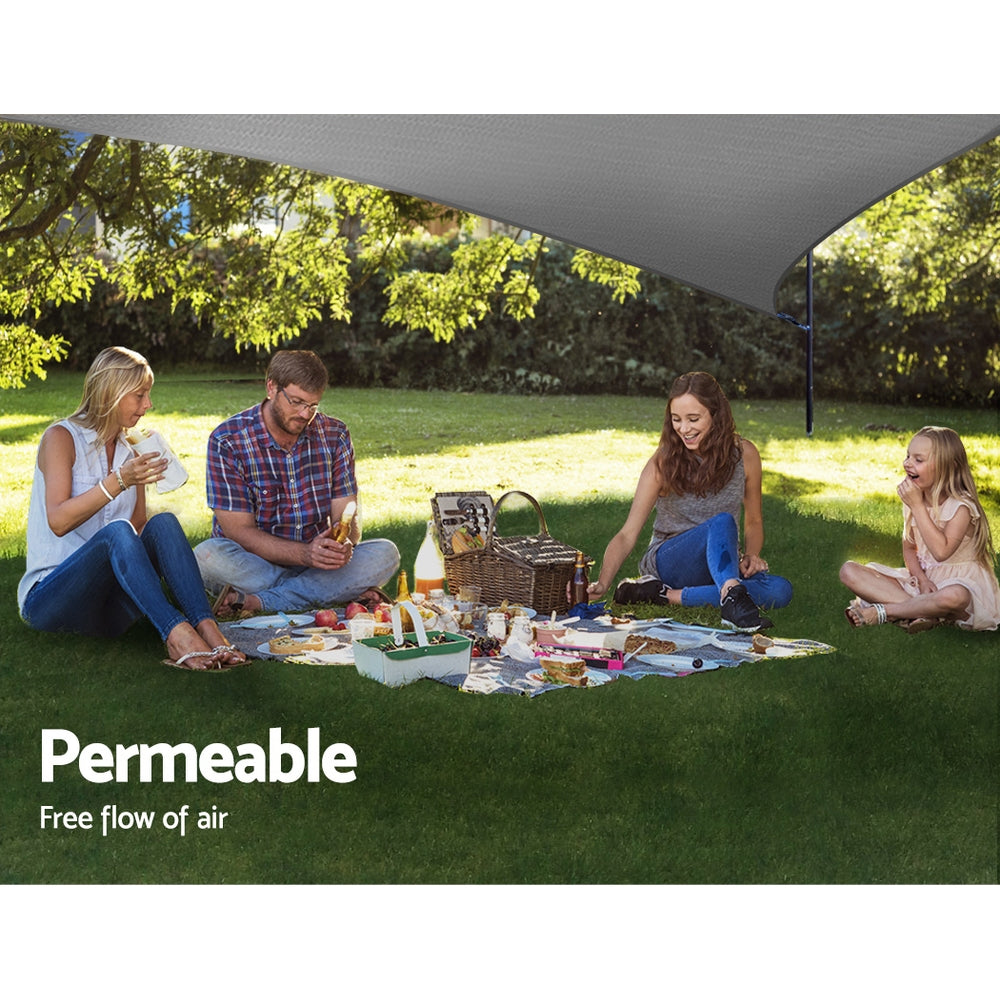 Instahut Sun Shade Sail Cloth Shadecloth Right Triangle Canopy 280gsm 3x3x4.3m Tristar Online