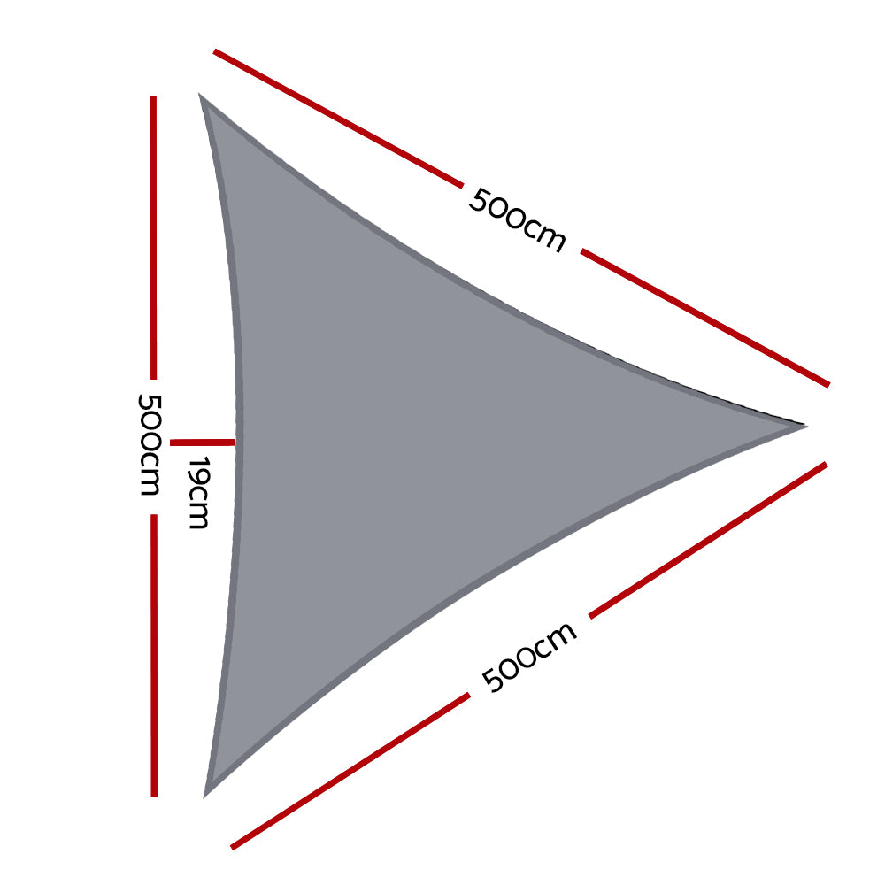 Instahut Sun Shade Sail Shadecloth Outdoor 280gsm 5x5x5m Tristar Online