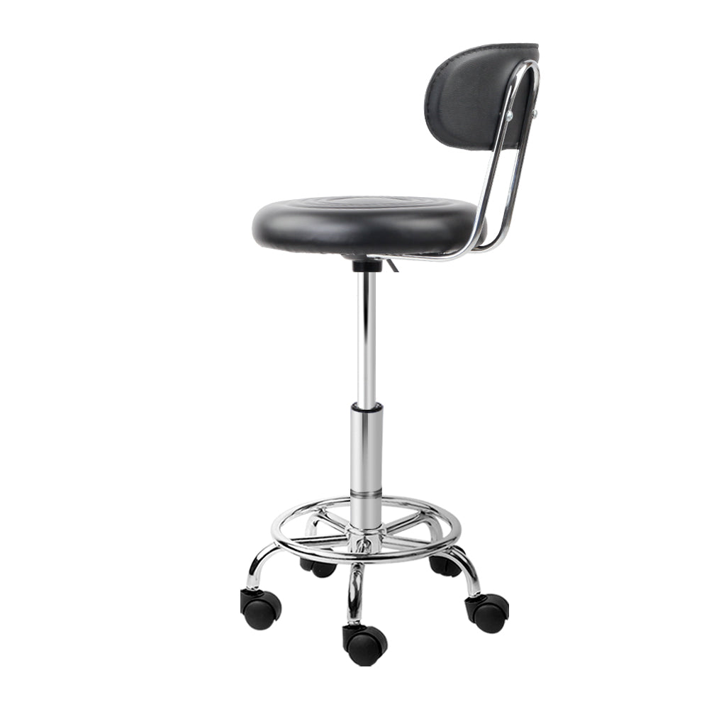 Artiss Salon Stool Swivel Chair Backrest Barber Hairdressing Hydraulic Height Tristar Online