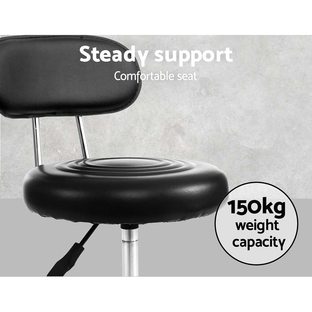 Artiss Salon Stool Swivel Chair Backrest Barber Hairdressing Hydraulic Height Tristar Online